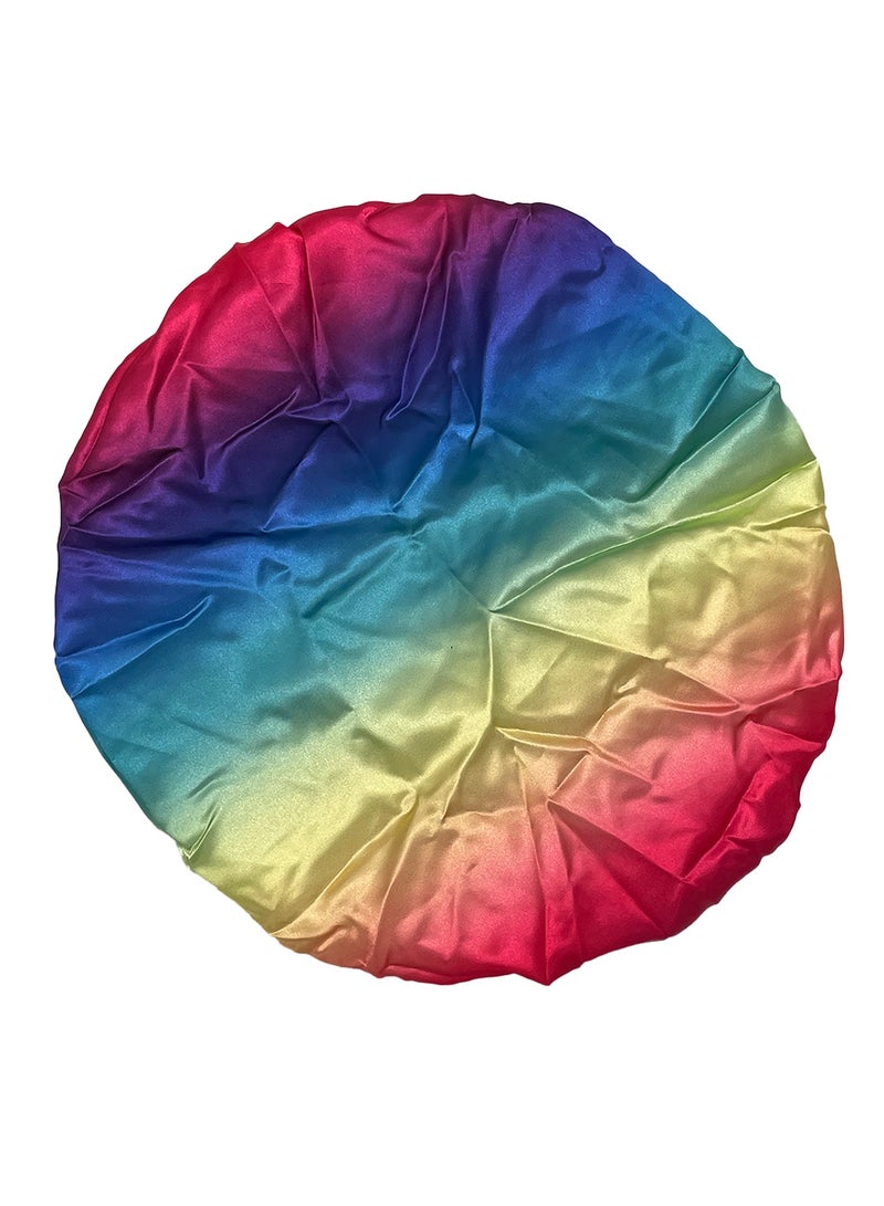 Women Shower Cap for Long Hair,Double Layer Waterproof, Reusable, Washable Shower Cap（rainbow） - Image 4