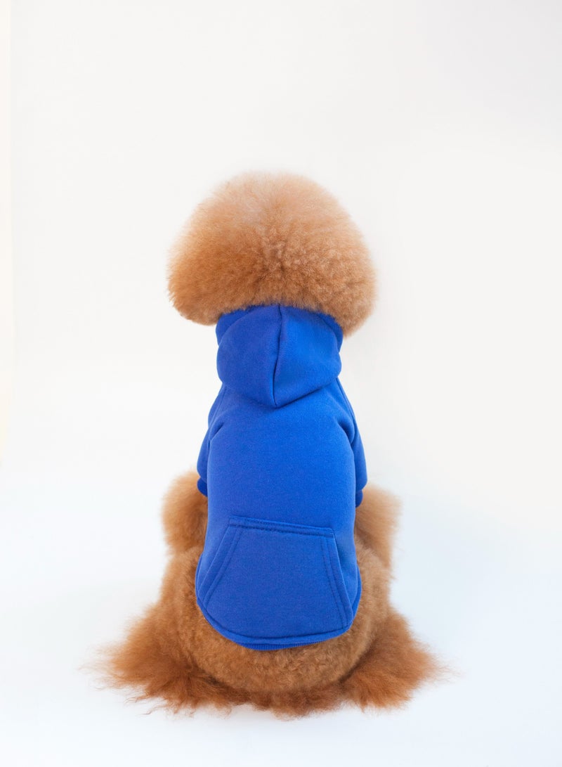Loquat Pet dog hoodie with a hat Blue - Image 3