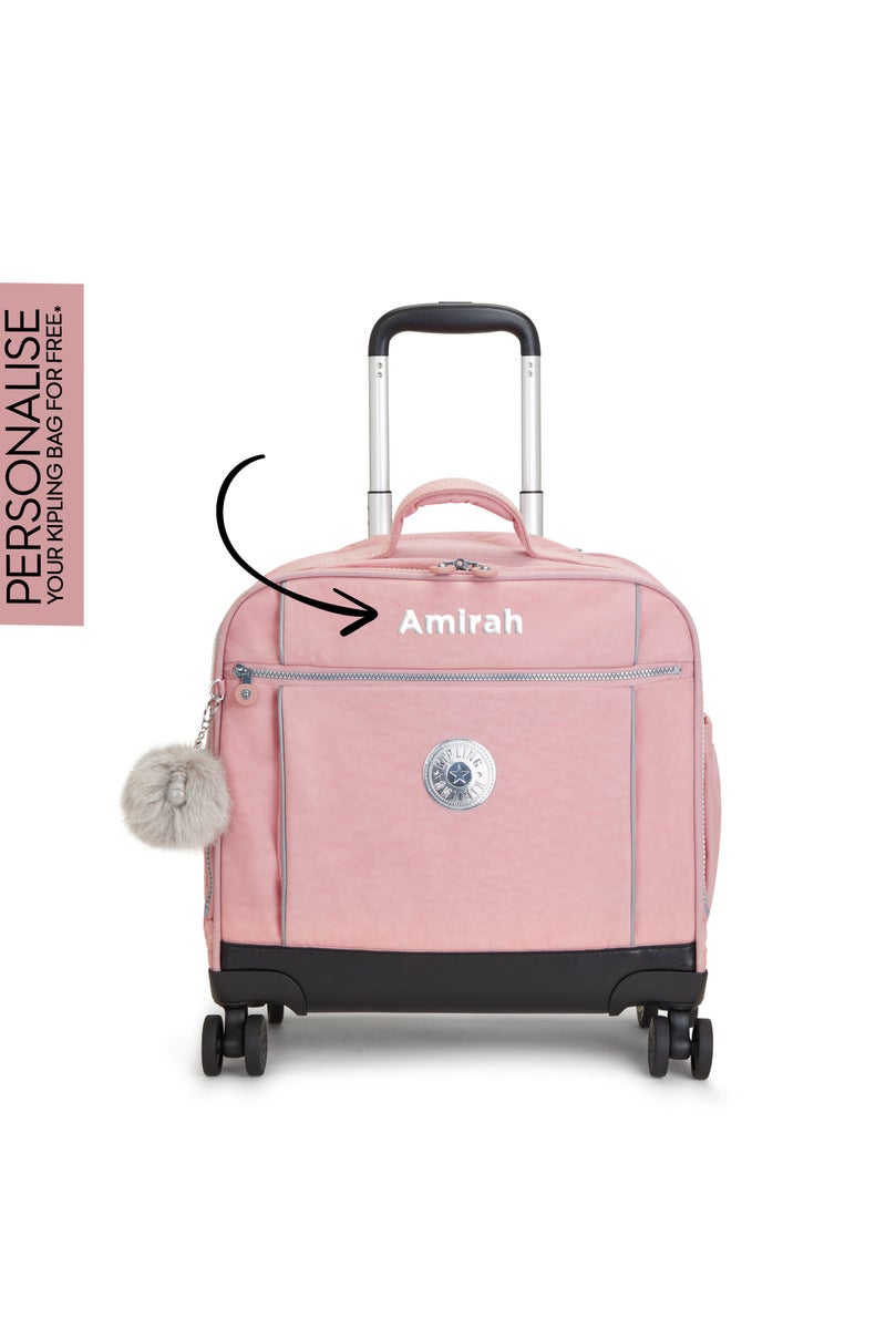 Kipling New Storia Kids' 4-Wheeled School Trolley Bag with 15.6 inch Laptop Compartment Bridal Rose [Personalized Edition] - Image 1
