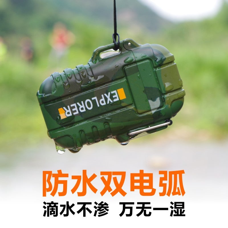 Outdoor Portable F12 Camouflage Electronic Waterproof Double Arc Charging Lighter Windproof Usb Cigarette Lighter Sale - Image 4