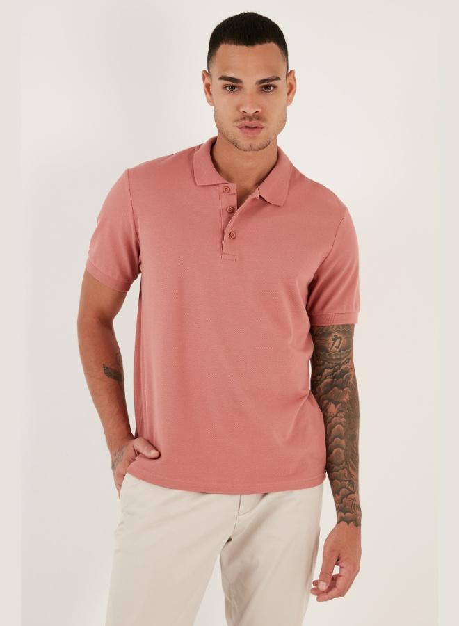 Buratti Cotton Regular Fit Button-Down Polo Collar T-Shirt Men's POLO COLLAR T-SHIRT 5902127 - Image 5