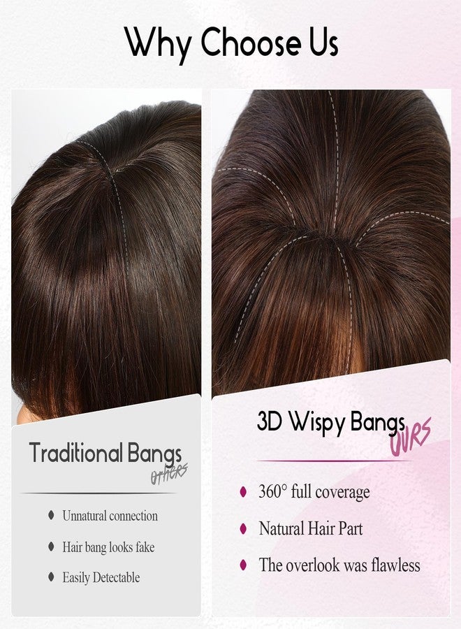 EMMOR Clip in Bangs, 100% Human Hair Bangs with 3 Non-slip Clips, 360°Cover Top HairPieces with 5 inch Wispy Fringes for enhancing Women's Facial Features(Natural Black) - Image 4
