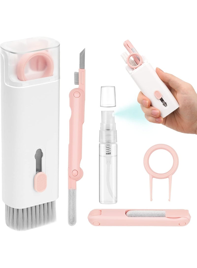 MMH مجموعة تنظيف مع بخاخ، أداة تنظيف متعددة الوظائف للوحة المفاتيح الإلكترونية وشاشة الكمبيوتر المحمول وسماعات الأذن مع قلم تنظيف وفرشاة - Image 2