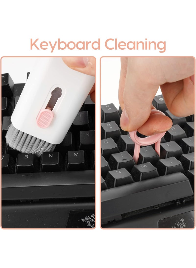 MMH مجموعة تنظيف مع بخاخ، أداة تنظيف متعددة الوظائف للوحة المفاتيح الإلكترونية وشاشة الكمبيوتر المحمول وسماعات الأذن مع قلم تنظيف وفرشاة - Image 5
