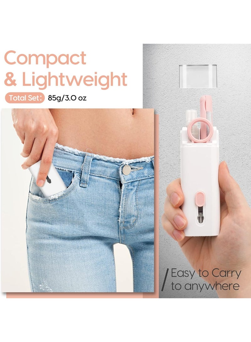 MMH مجموعة تنظيف مع بخاخ، أداة تنظيف متعددة الوظائف للوحة المفاتيح الإلكترونية وشاشة الكمبيوتر المحمول وسماعات الأذن مع قلم تنظيف وفرشاة - Image 1