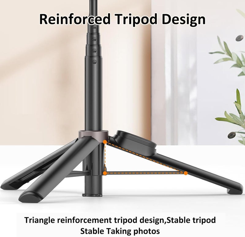 TONEOF Mini Selfie Stick Tripod, Cellphone Tripod Stand with Remote, Phone Tripod Stand Portable for Group Selfie/Live Streaming/Video Recording Compatible with All Smartphone - Image 5