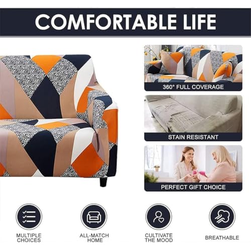 B BESTILO Universal Sofa Cover Big Elasticity Cover for Couch Flexible Stretch Sofa Cover|220 GSM (5 Seater, Multicolor) - Image 5
