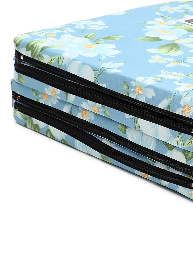 Status Contract - 40 mm 4 Fold Single Size Foam Mattresses, Floral Print, 182 X 88 Cms - Image 1
