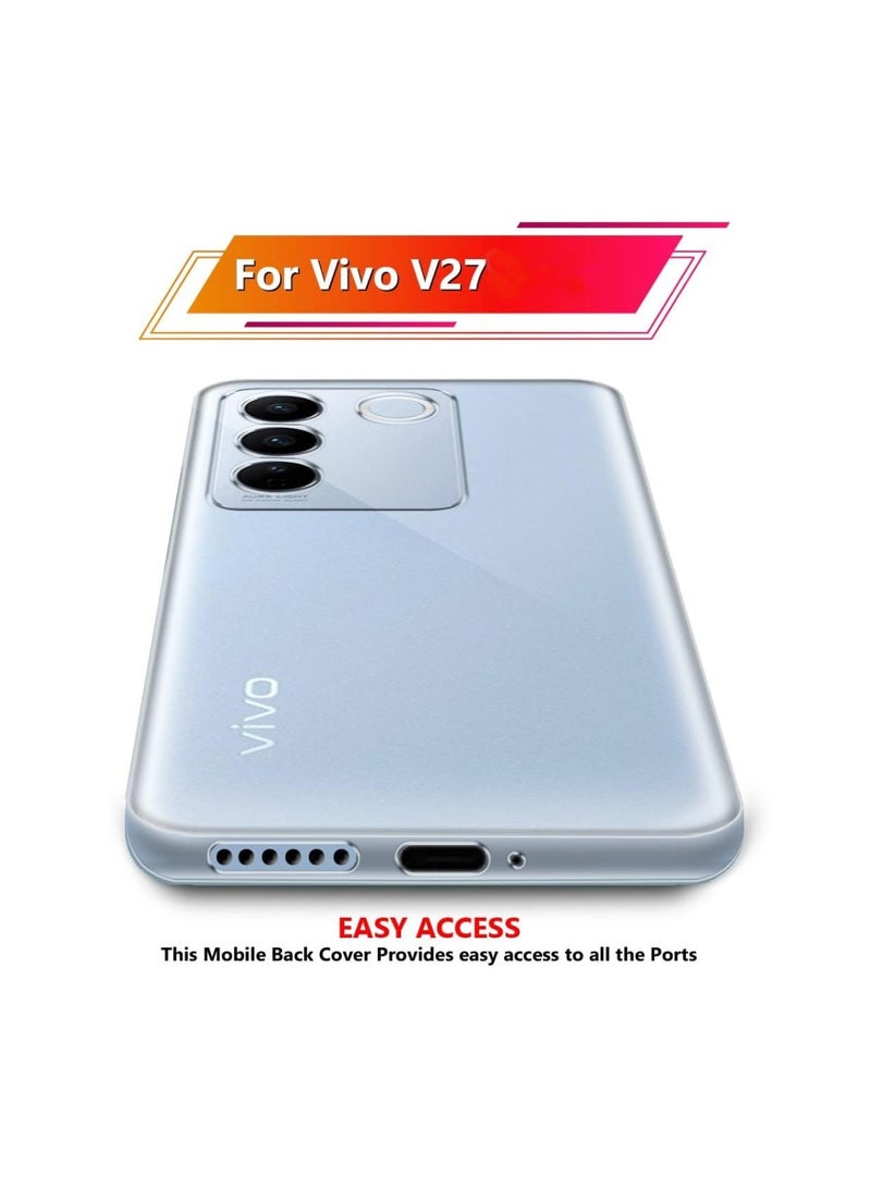 Techie غطاء شفاف مضاد للصدمات من TPU لفيفو V27 / فيفو V27 برو رقيق جداً مع زوايا ناعمة ومضاد لبصمات الأصابع - Image 5