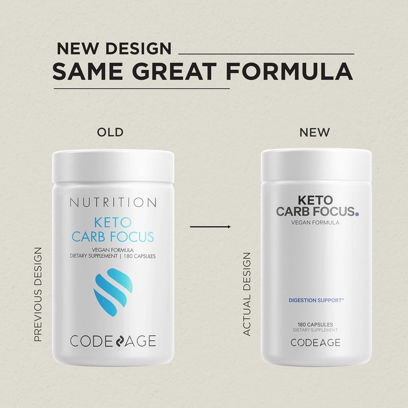 Codeage Keto Carb White Kidney Bean Green Tea  Cinnamon Bark Supplement Triple Action Keto Cheat Vegan Pills Ketogenic Low Carb Diet Sugar 3 Months Supply NonGMO GlutenFree 180 Capsules - Image 3