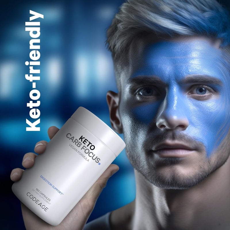 Codeage Keto Carb White Kidney Bean Green Tea  Cinnamon Bark Supplement Triple Action Keto Cheat Vegan Pills Ketogenic Low Carb Diet Sugar 3 Months Supply NonGMO GlutenFree 180 Capsules - Image 5