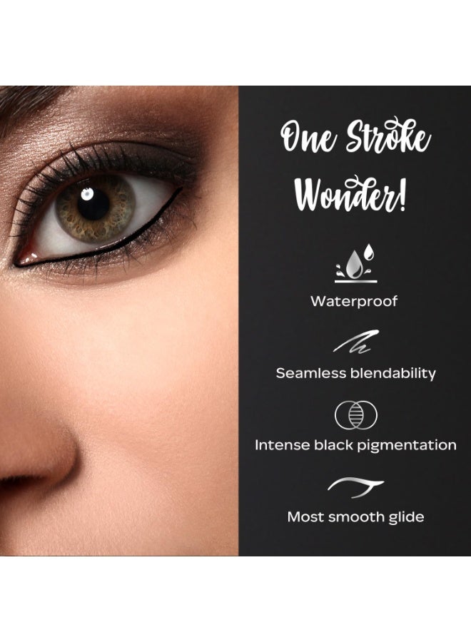 Facescanada FACES CANADA Ultime Pro Intense Gel Kajal With Smudger & Sharpener - Black, 1.2 g | 24 Hr Long Stay | Waterproof & Smudgeproof | One Swipe Smooth Application | 3-in-1 Kajal, Eyeliner, Smokey Eyeshadow - Image 2