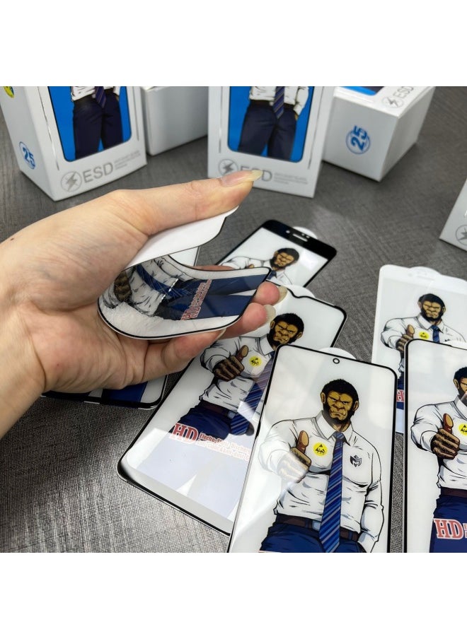 ماركة غير محددة فيلم غوريلا مقسّى لهاتف Realme GT Neo3 مضاد للكهرباء الساكنة Real Me V11 مضاد لبصمات الأصابع - اللون: Gorilla [10 قطع] HD-Size: realme 6/6s/6Pro  - Image 5