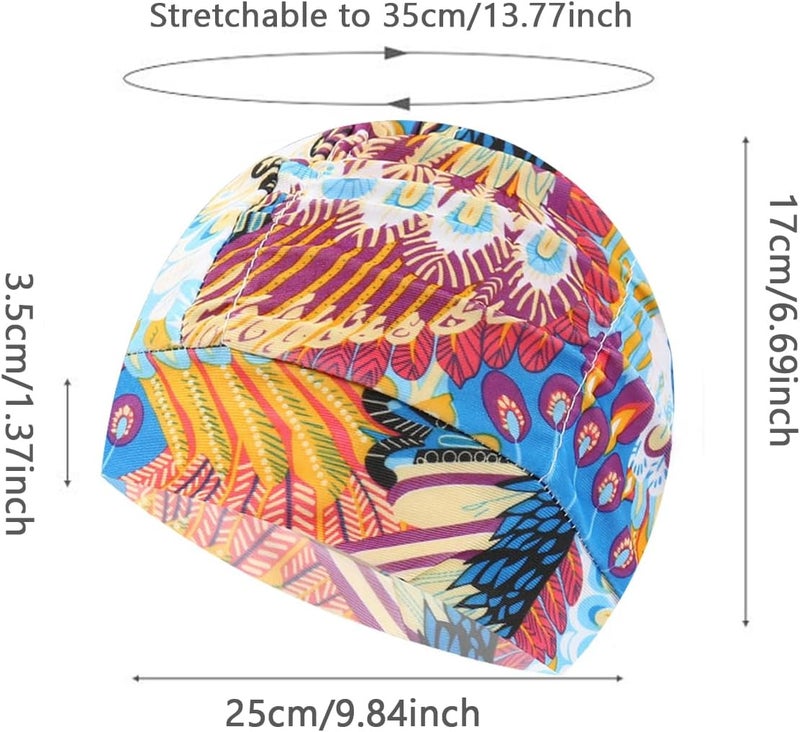 Ewandastore Colorful Pleated Nylon Cloth Swim Cap Large Swimming Cap Hot Spring Bathing Caps for Adult Men Women Long Hair - Image 2