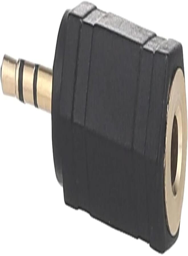 G-Power 2.5mm Mono Plug male to 3.5mm female Jack Headphone Adapter Converter ab - Black 