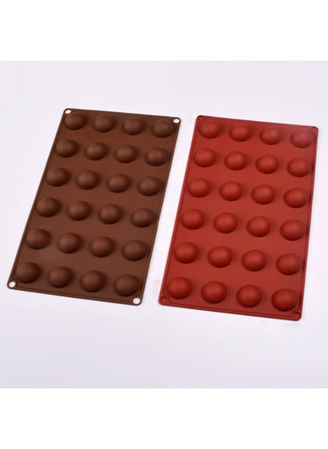 Cross-border Silicone Chocolate Hemisphere Mold 6 Even 24 Even Ball Cake Mold Dome Mousse Baking Gadget-Color - Image 3