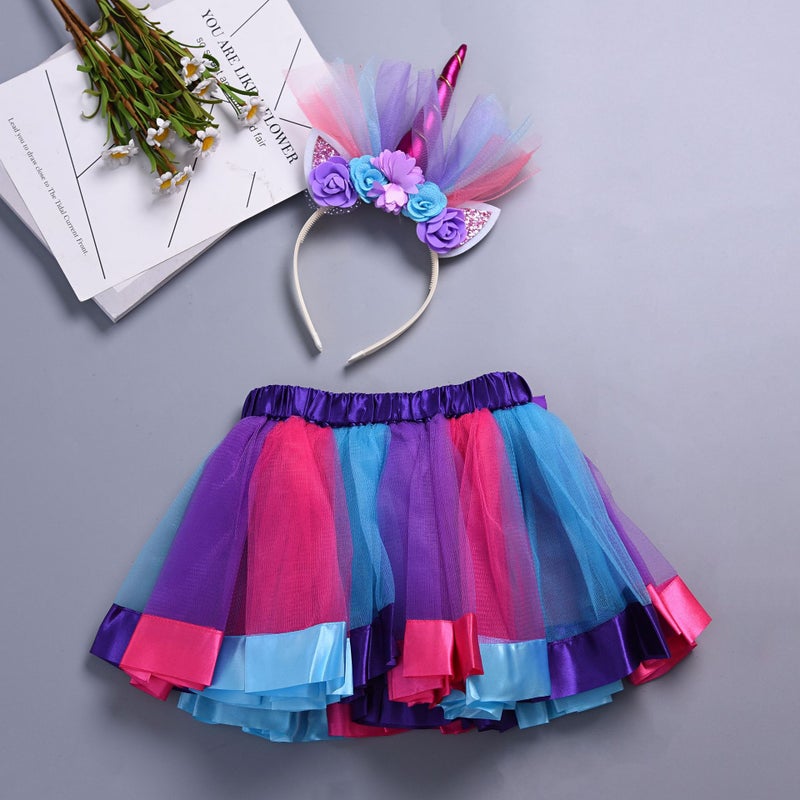 Ins Popular Pettiskirt Tutu Children'S Skirt New Girls' Colorful Christmas Stage Half-Length Yarn - Image 3