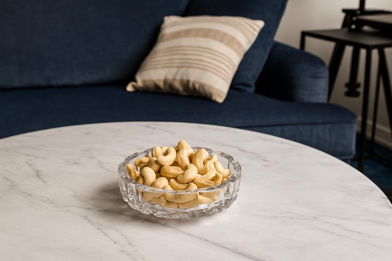 Magrido Glass Crystal Bowl for Vastu & Feng Shui | Good Luck Home Décor Gift for Prosperity | Elegant Transparent Plate for Office & Living Room | Pack of 3 - Image 3