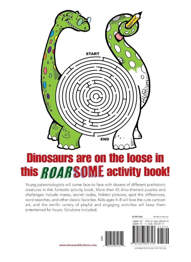 null - Awesome Dinosaur Activities: Mazes, Hidden Pictures, Word Searches, Secret Codes, Spot the Differences, and More! - Image 1