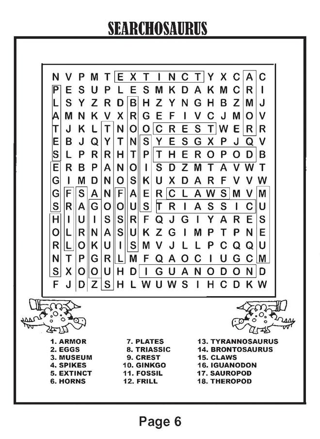 null - Awesome Dinosaur Activities: Mazes, Hidden Pictures, Word Searches, Secret Codes, Spot the Differences, and More! - Image 1