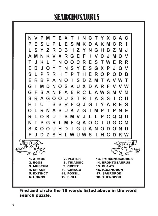 null - Awesome Dinosaur Activities: Mazes, Hidden Pictures, Word Searches, Secret Codes, Spot the Differences, and More! - Image 1