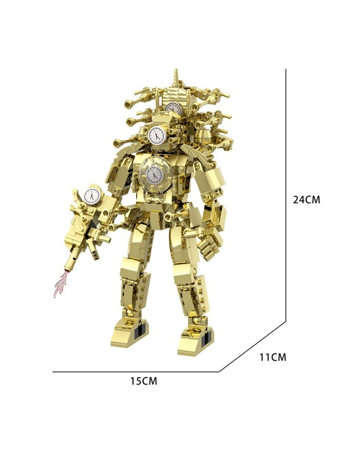 general Children's Building Block Toys, Skibidi Assembling Game, Toilet Man TV Man Series Building Blocks-G043 Enhanced Edition Titan Clock Man - Image 2