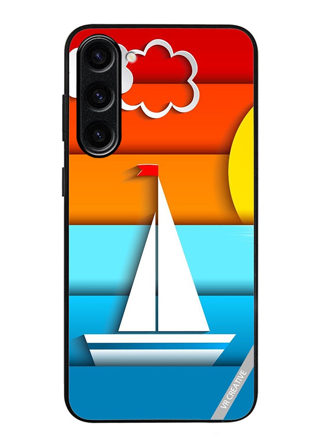VR CREATIVE Protective Case Cover For Samsung Galaxy S23 FE Boat Design Multicolour - Image 1