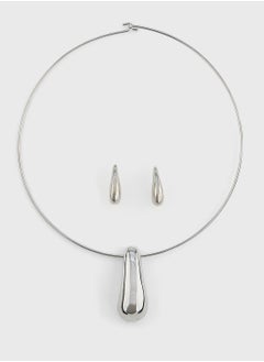ELLA Pendant Choker Necklace & Earrings Set  - Image 1