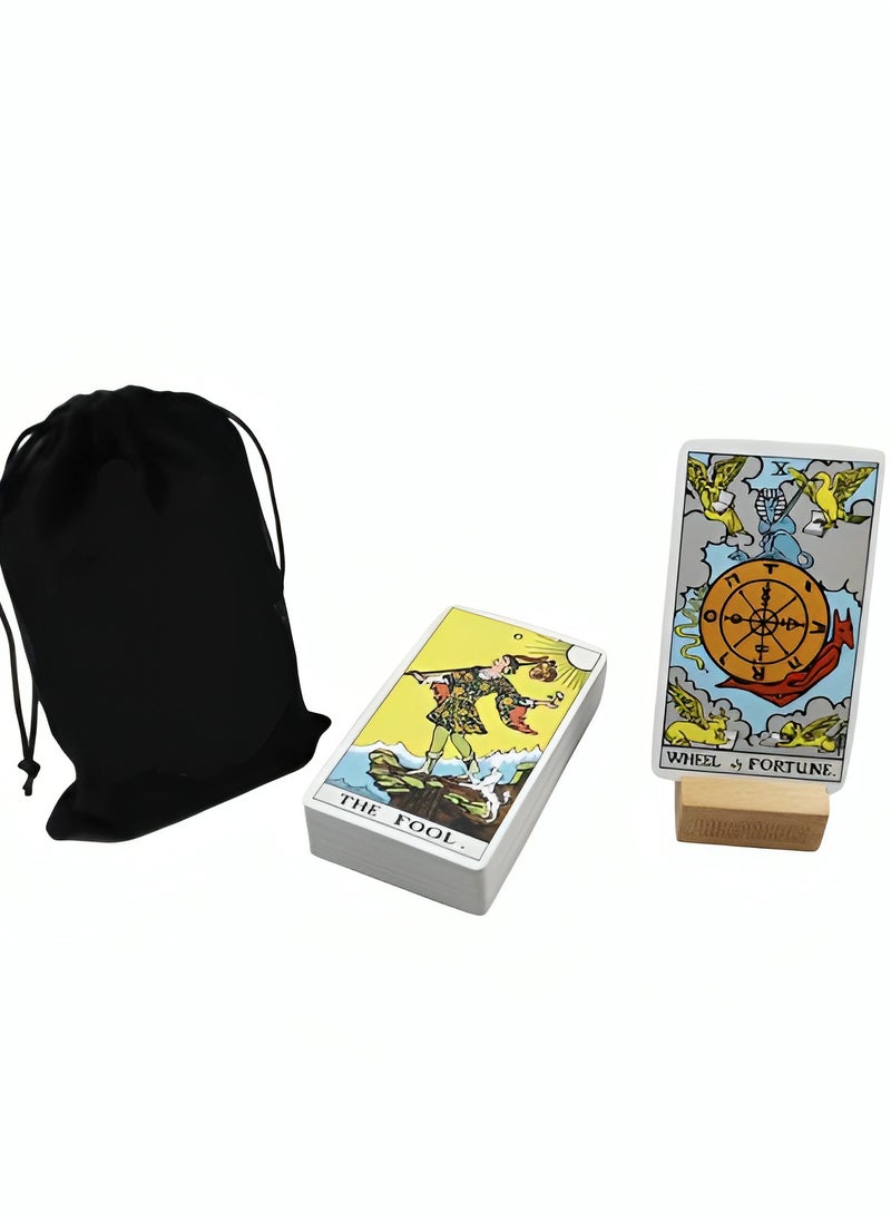 Tarot Cards: The Hidden Symbols Explained 78 Cards in Black Velvet Pouch  - Image 1