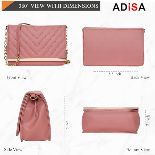 ADISA SL5022 women girls party sling bag (Pink) - Image 2