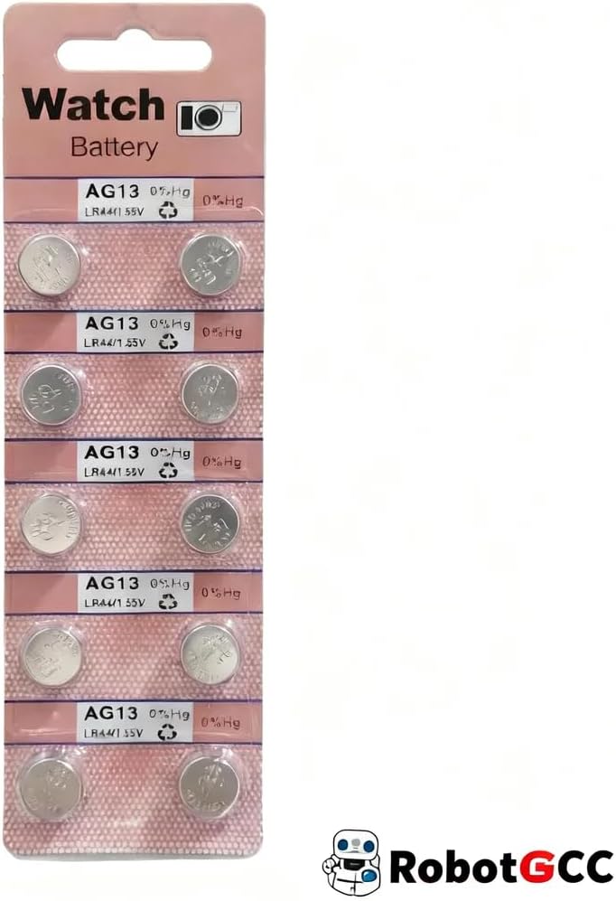 robotgcc AG13 LR44 A76 1.5V Alkaline Button Cell Battery 20 Pack Long Lasting Stable Power | Compatible with LR1154 L1154 V13GA G13A RW82 KA76 GPA76 | For Watches Calculators Toys LED Lights and - Image 5