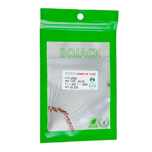 BOJACK 1N34A Germanium Diode 50 mA 65V Axial 1N34A 50 millimap 65 volt Electronic Diodes (Pack of 25) - Image 2
