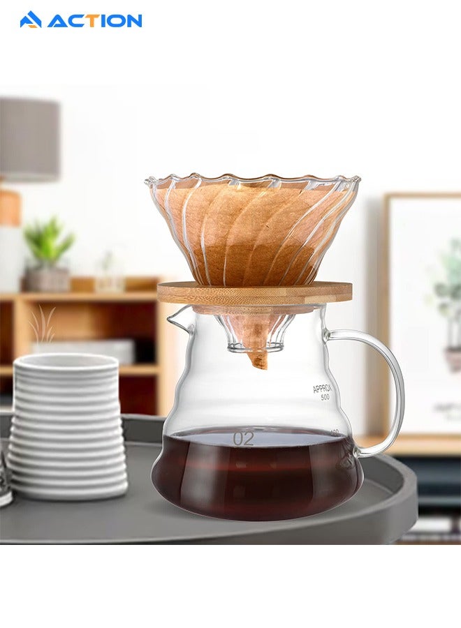 ACTION V60 Coffee Machine Drip Brew Set Contains 3 pieces - Image 3
