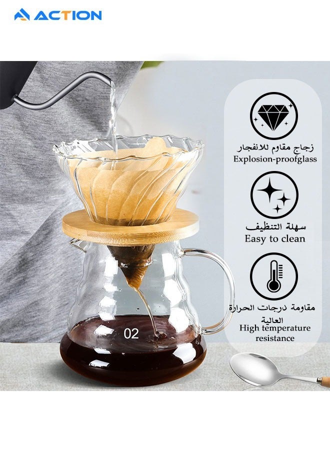 ACTION V60 Coffee Machine Drip Brew Set Contains 3 pieces - Image 4