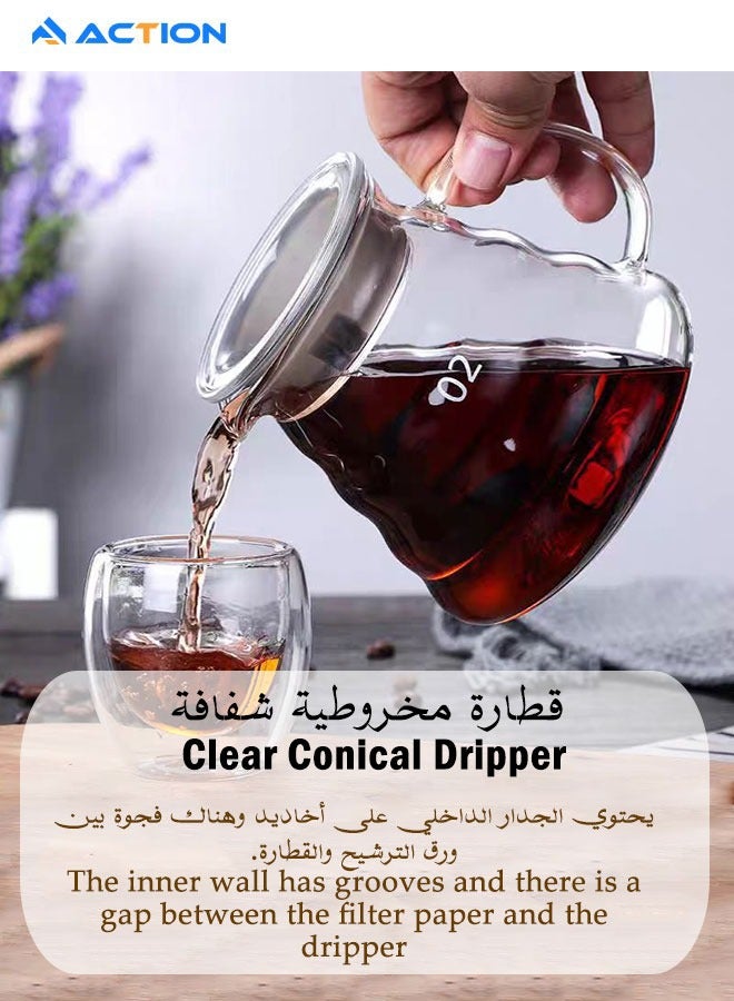 ACTION V60 Coffee Machine Drip Brew Set Contains 3 pieces - Image 5
