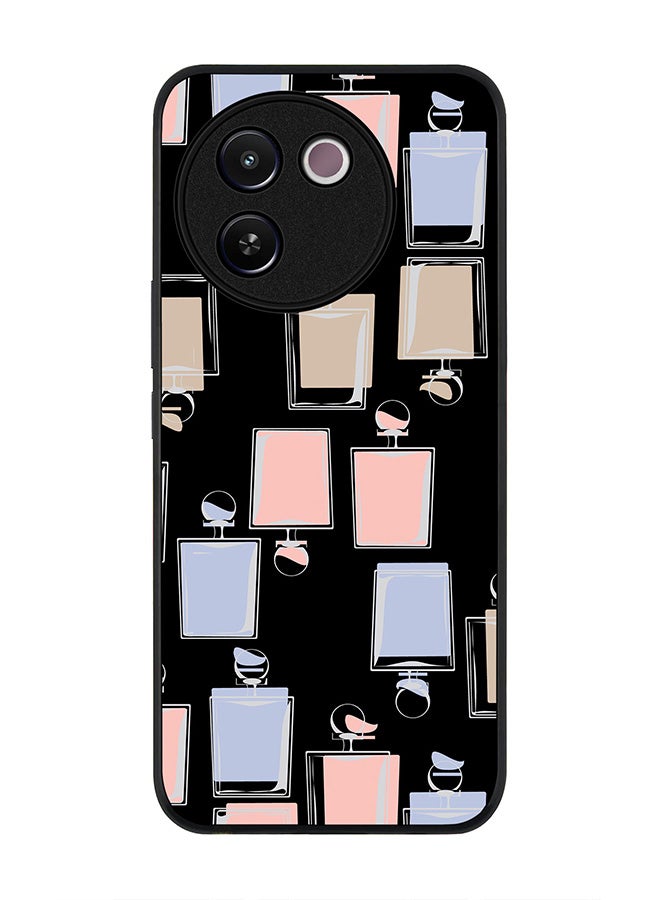 Stylizedd Rugged Black edge case for Vivo V30e, Slim fit Soft Case Flexible Rubber Edges Anti Drop TPU Gel Thin Cover -  Fragrant Perfume - Image 1