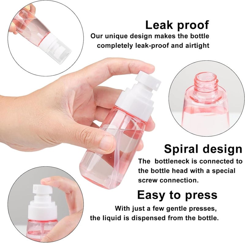 ToolHouse 3 Pack Refillable Spray Bottle, Fine Mist Sprayer Travel Spray Bottle, for Cleaning, Hair, Plants, and More, with Adjustable Nozzle 100ml (Clear+Green+Pink) - Image 3