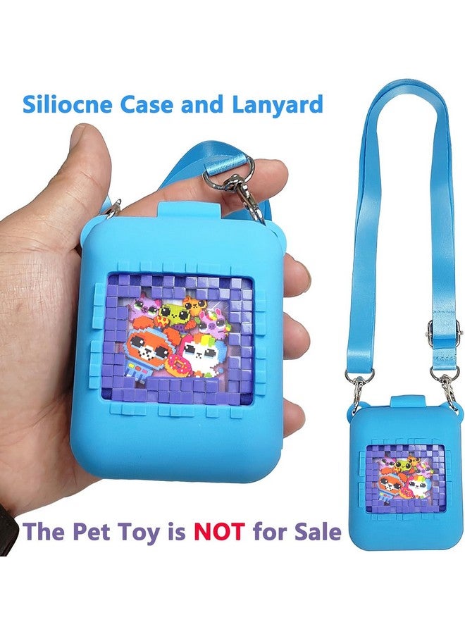 JCHPINE Silicone Cover Case for Bitzee Interactive Toy Digital Pet and Case, Protective Skin Sleeve for Bitzee Virtual Electronic Pets Accessories (for Original 15 Animals) (Blue) - Image 2