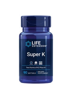 Super K Vitamin K1 And Two Forms Of K2 For Bone Heart And Arterial Health Glutenfree Once Daily Nongmo 90 Count (Pack Of 1)