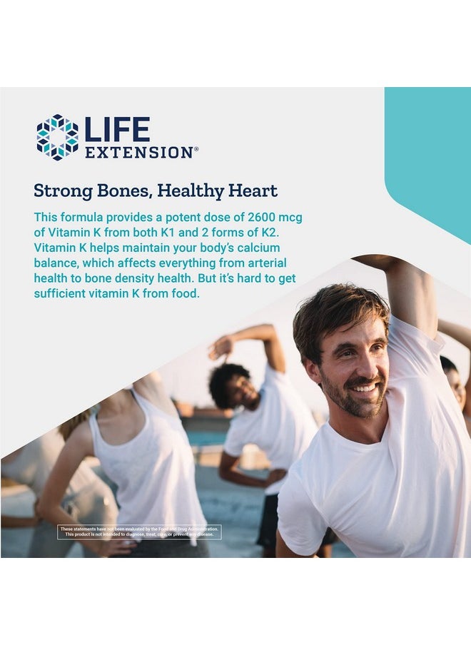 Life Extension - Super K Vitamin K1 And Two Forms Of K2 For Bone Heart And Arterial Health Glutenfree Once Daily Nongmo 90 Count (Pack Of 1) - Image 1