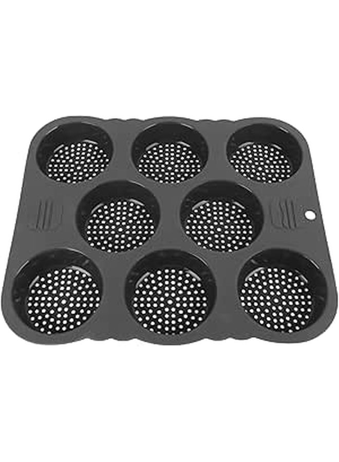 FILFEEL 4 Cup Nonstick Muffin Top Pan Set of 2 Great Perforated for Buns Home Baking - Image 1