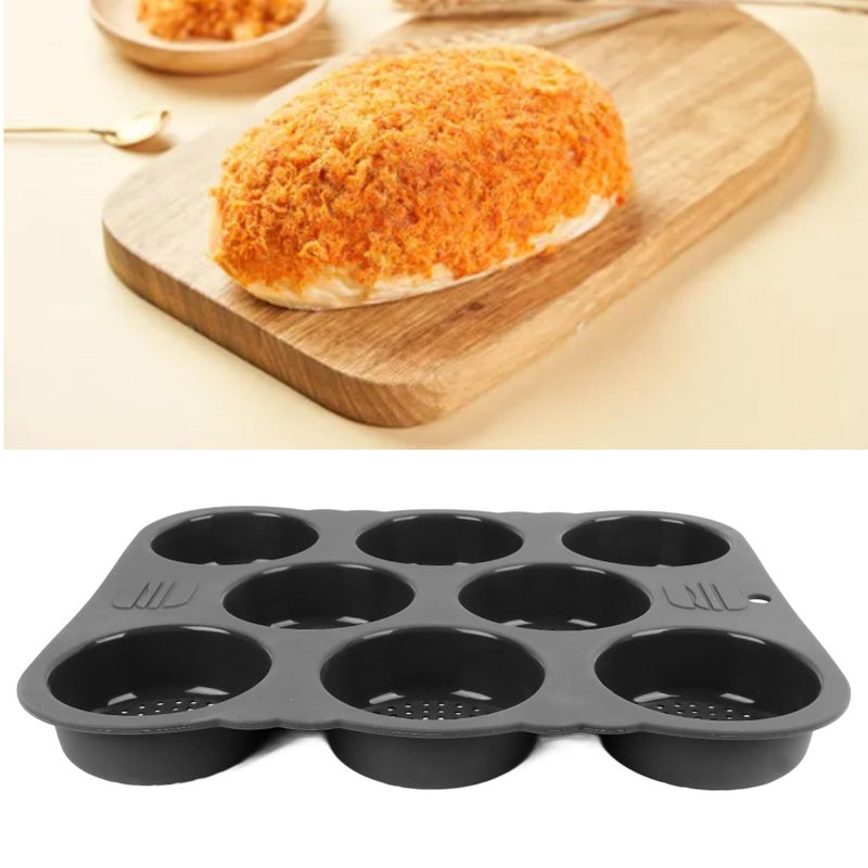 FILFEEL 4 Cup Nonstick Muffin Top Pan Set of 2 Great Perforated for Buns Home Baking - Image 5