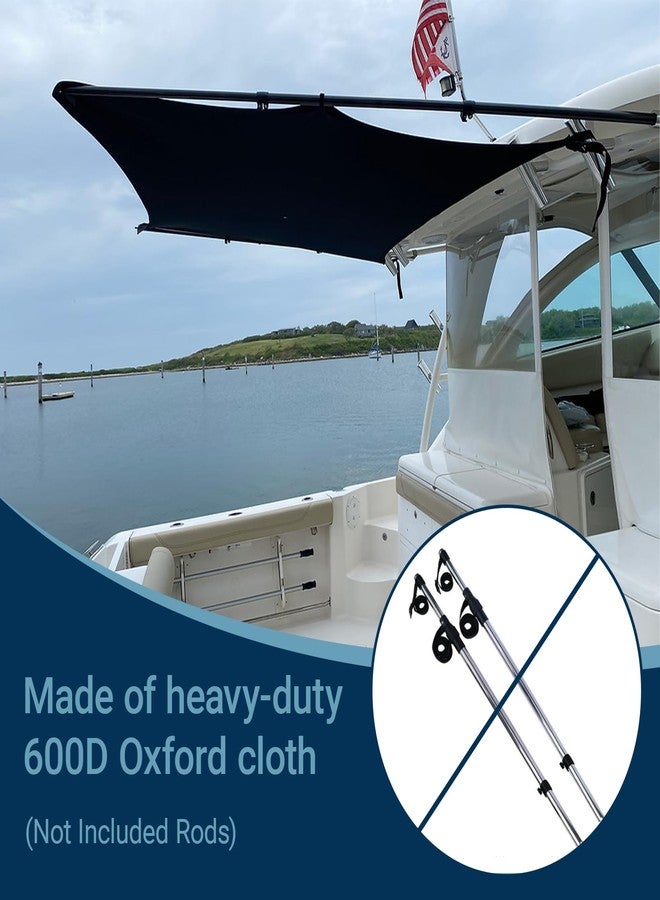 asdmm T-Top Boat Center Console Sunshade Extension - Marine Stern Awning Canopy Cover, Heavy-Duty 600D Oxford Cloth (Not Included Rods) (Size A) - Image 4
