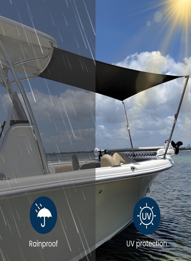 asdmm T-Top Boat Center Console Sunshade Extension - Marine Stern Awning Canopy Cover, Heavy-Duty 600D Oxford Cloth (Not Included Rods) (Size A) - Image 5