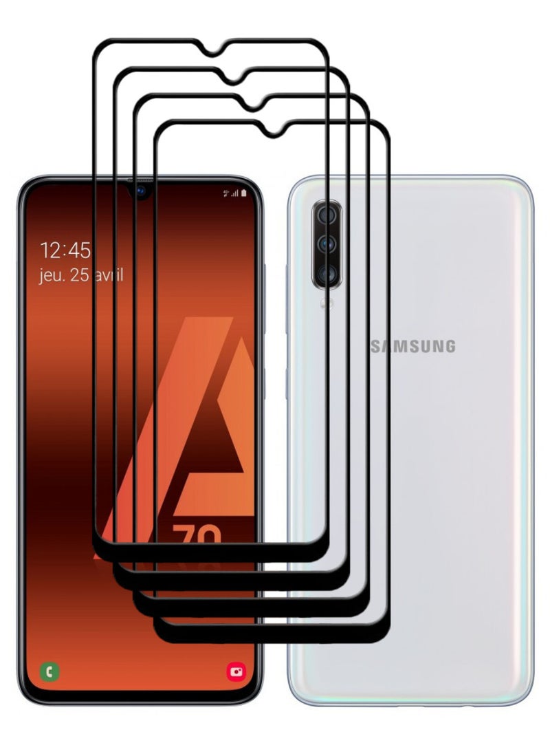 ACLIX 4 Pieces Antistatic ESD Dustproof Premium Quality High Definition Tempered Glass Screen Protector Designed For Samsung Galaxy A70 - Image 1