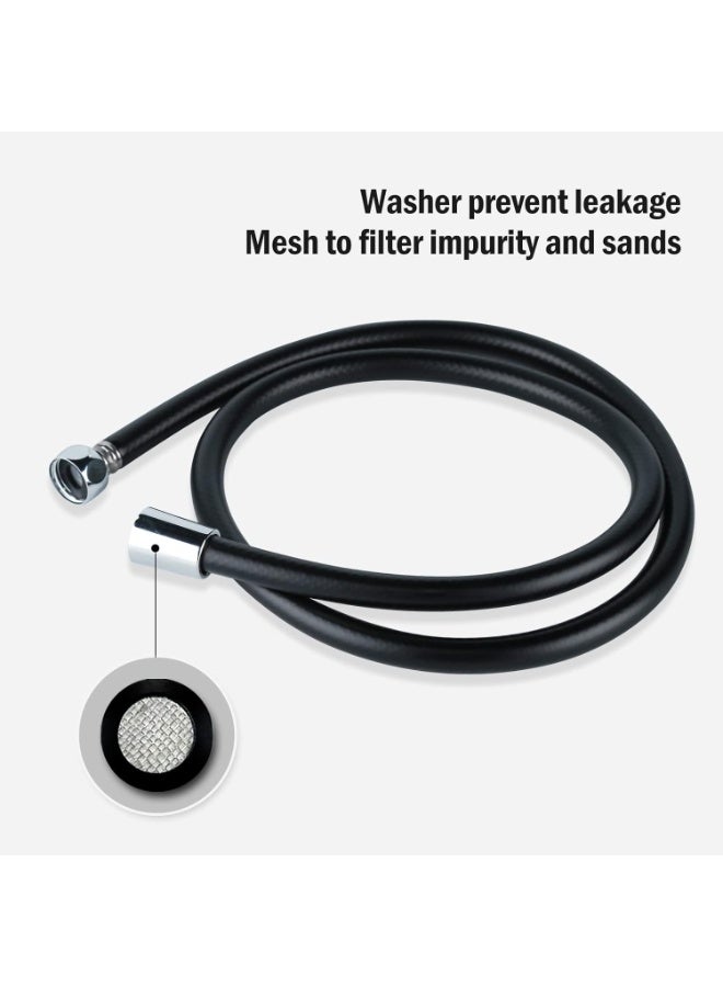 Black Handheld Shattaf Bidet Sprayer Kit, Dual Mode Toilet Spray with 1.2m Stainless Steel Hose, Self-Cleaning Portable Bidet for Bathroom Personal Hygiene - Image 1