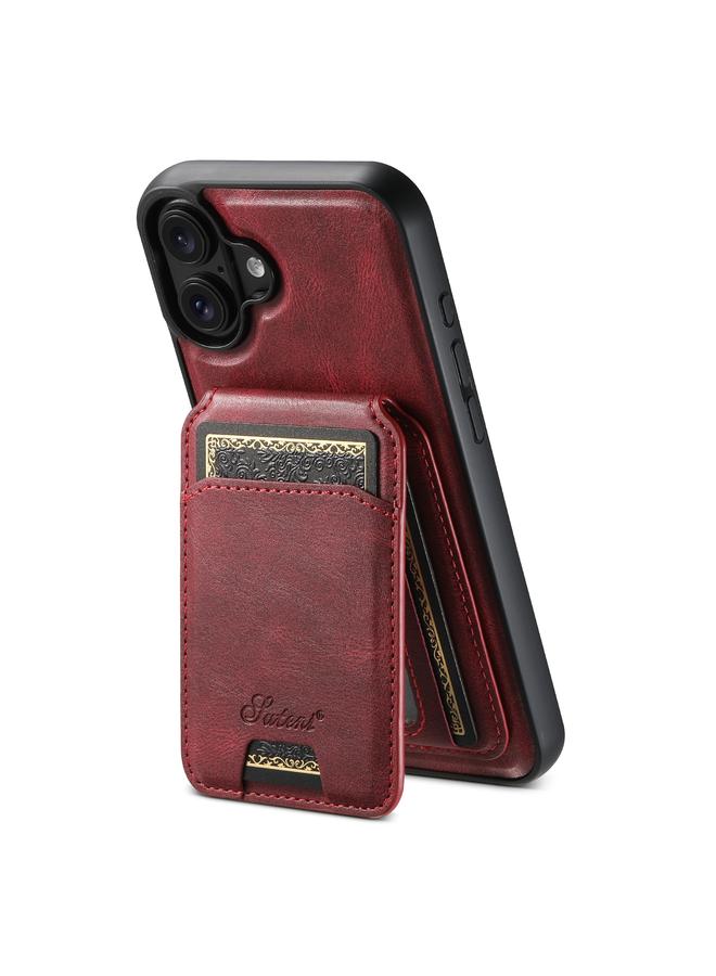 سوتين جراب هاتف iPhone 16 H15 MagSafe Oil Eax جلدي قابل للفصل ومحفظة خلفية للهاتف - Image 1