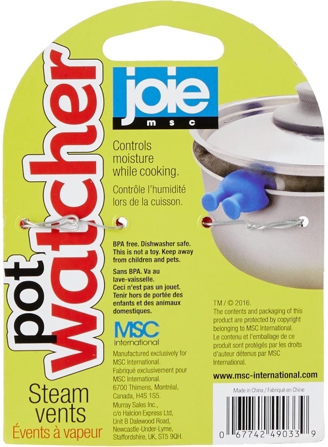 Joie MSC Joie Pot Watchers Pan Steam Vents Pack of 2 Silicone Lid Lifter Boil Over Stopper Heat Resistant Cooking Gadget Assorted Colors Kitchen Tool - Image 2