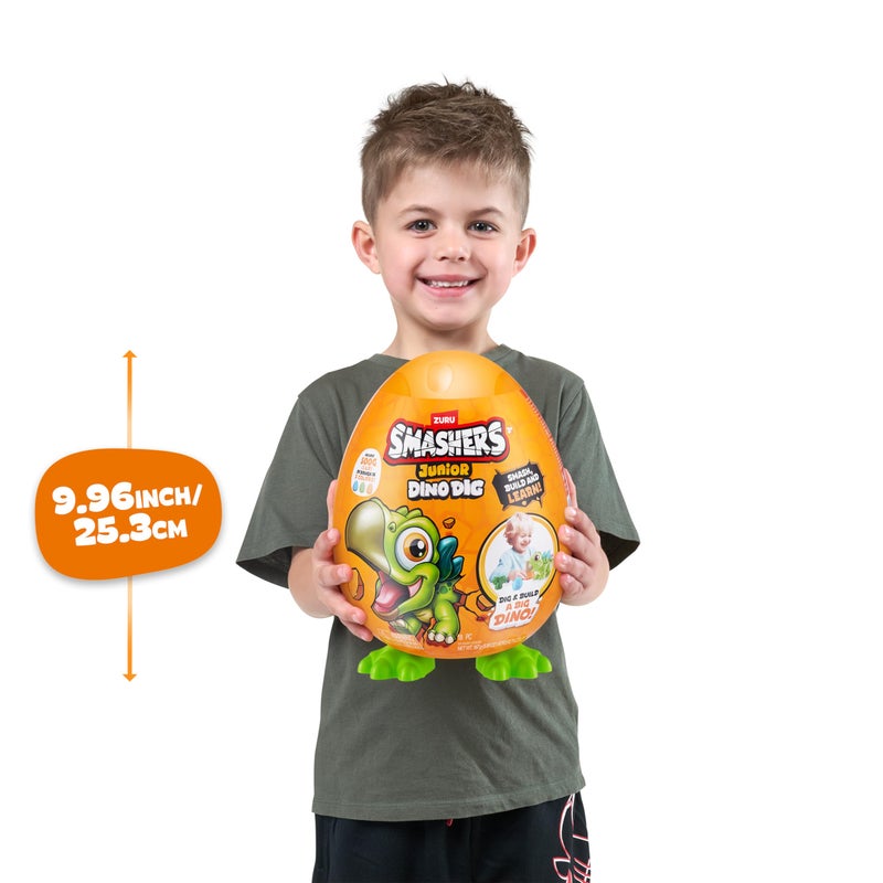 ZURU SMASHERS Smashers Junior Dino Dig Small Egg (Stegasaurus) by ZURU 12+ Surprises Compounds Mold Dinosaur Preschool Toys Build Construct Sensory Play - 3 Years + - Image 4