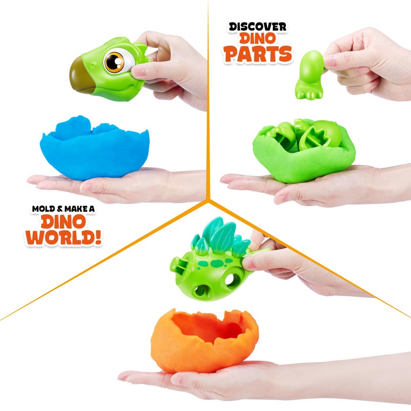 ZURU SMASHERS Smashers Junior Dino Dig Small Egg (Stegasaurus) by ZURU 12+ Surprises Compounds Mold Dinosaur Preschool Toys Build Construct Sensory Play - 3 Years + - Image 3